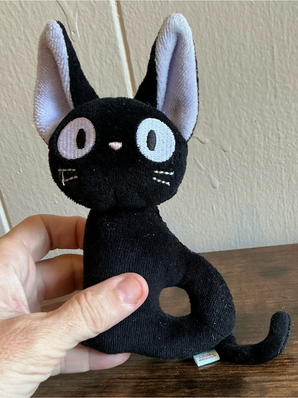 Vntg Studio Ghibli 1989 Sun Arrow Kiki’s Delivery Service Jiji Rattle Plush Toy
